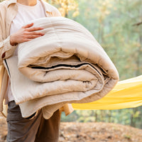 Thick HEMP Sleeping Bag Hemp Fabric filled Organic Hemp Fiber Filler Hand Made non-dyed, unbleached eco friendly sleep bag