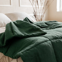 Thick Natural HEMP Linen Comforter Green Blanket Duvet Insert Hemp filler in natural linen fabric Full Twin Queen King Custom size