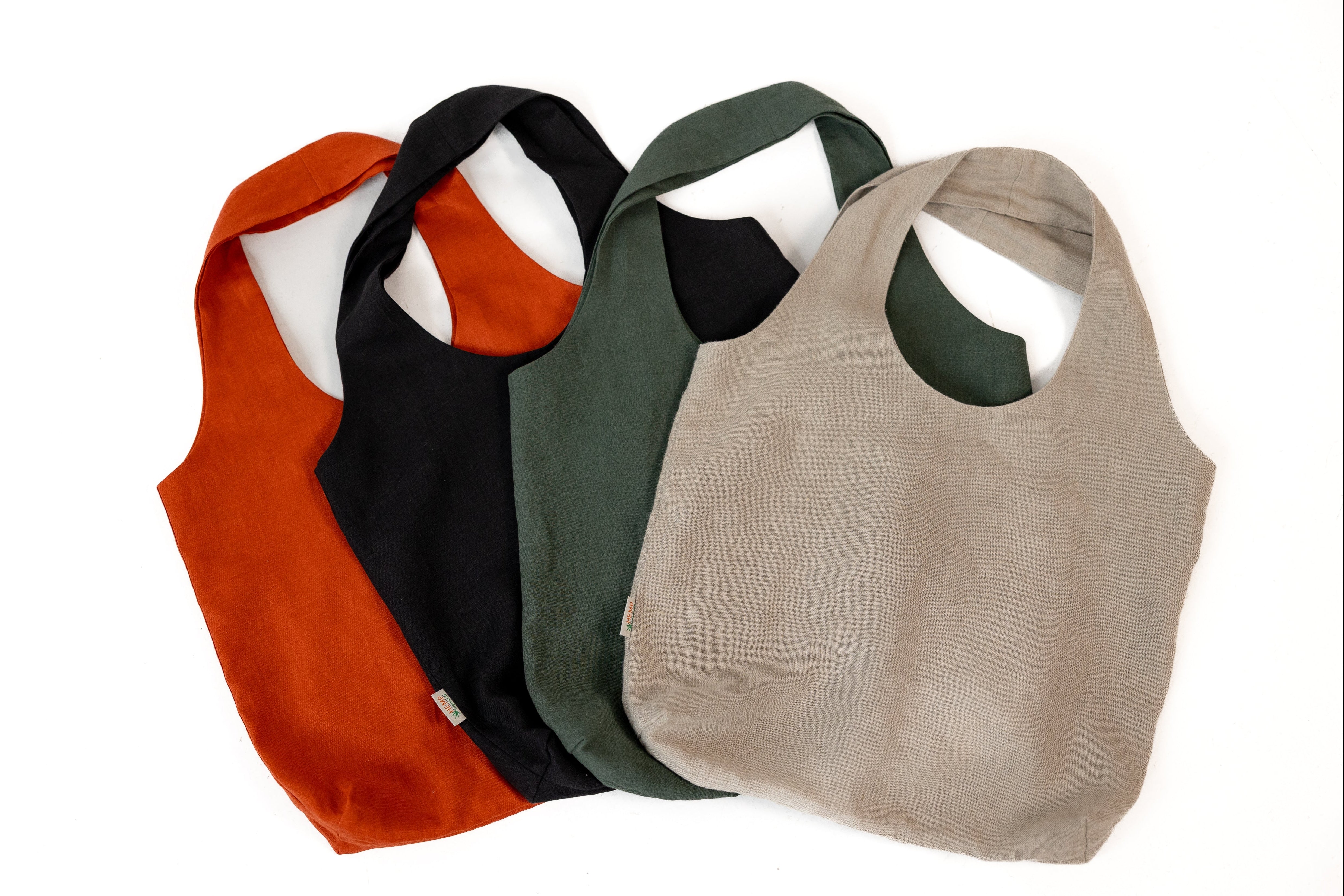 Linen Tote Bag Natural Linen Shopper with Pockets Hand made eco bag Farmer Eco Bag, Bech bag