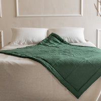 Green Hemp Linen Toddler Blanket filled Organic HEMP FIBER in linen fabric 47" x 64" (120x165 cm)
