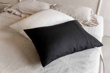 20" x 28" (50x70cm) black Linen Pillowcases