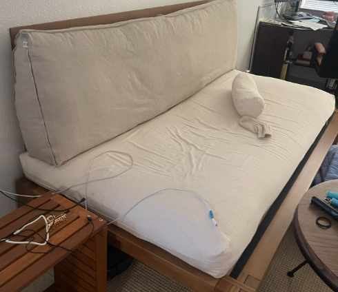Special listing for Ngoc Vo one outer removable cover for the futon measuring 39” wide x 75” long x 5” thick made of natural undyed linen fabric