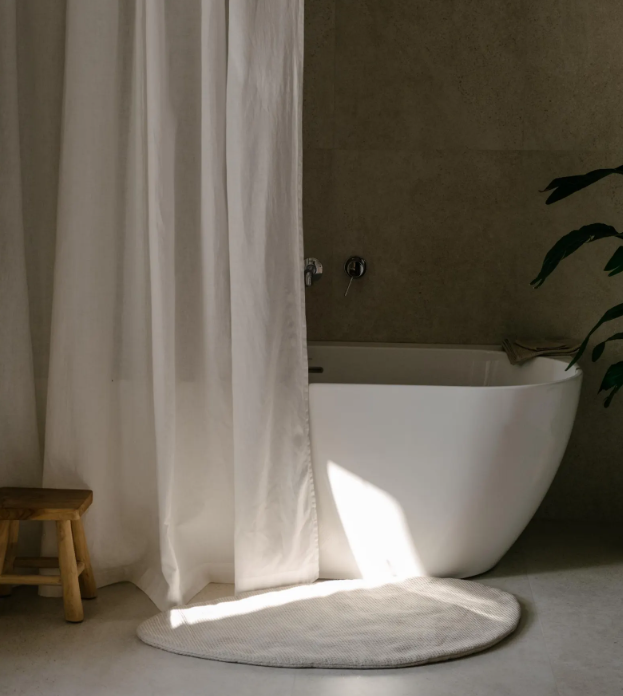 Stone-Shaped Hemp Linen Mat / filled HEMP Fiber filler in Linen fabric Custom size / Eco Home Decor