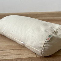 Cotton Bolster filled organic Buckwheat hulls yoga pillow Meditation pillow natural non dyed cotton fabric
