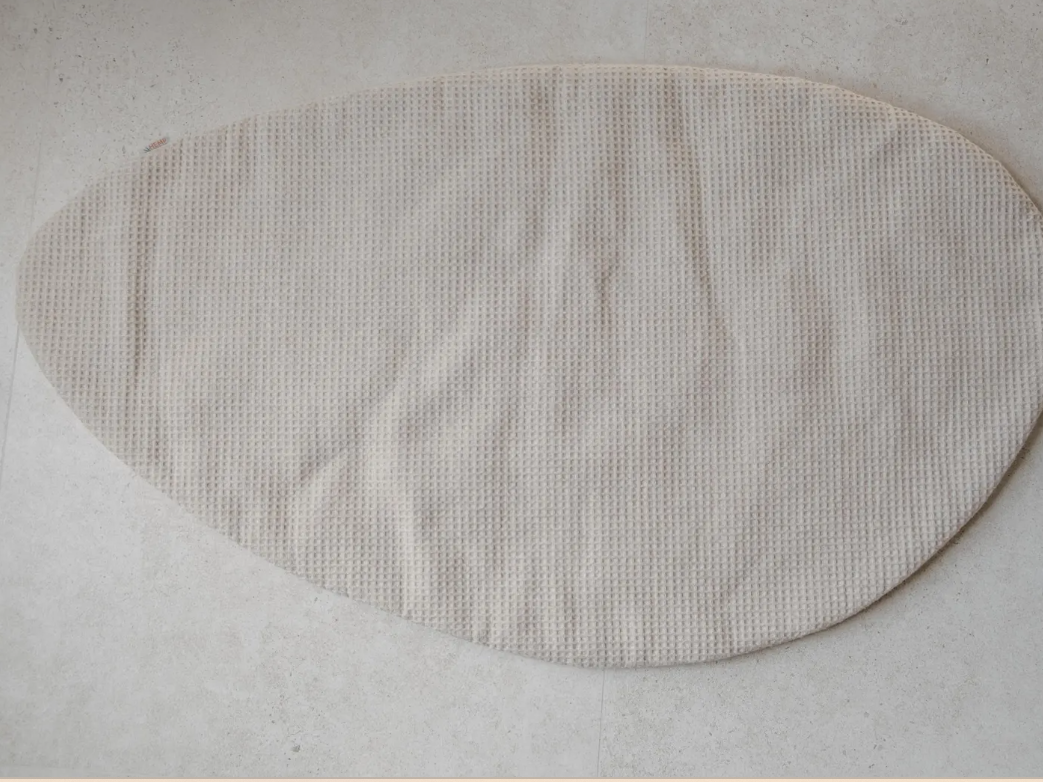 Stone-Shaped Hemp Linen Mat / filled HEMP Fiber filler in Linen fabric Custom size / Eco Home Decor