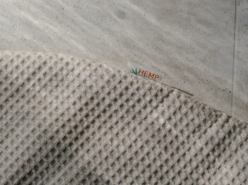 Stone-Shaped Hemp Linen Mat / filled HEMP Fiber filler in Linen fabric Custom size / Eco Home Decor