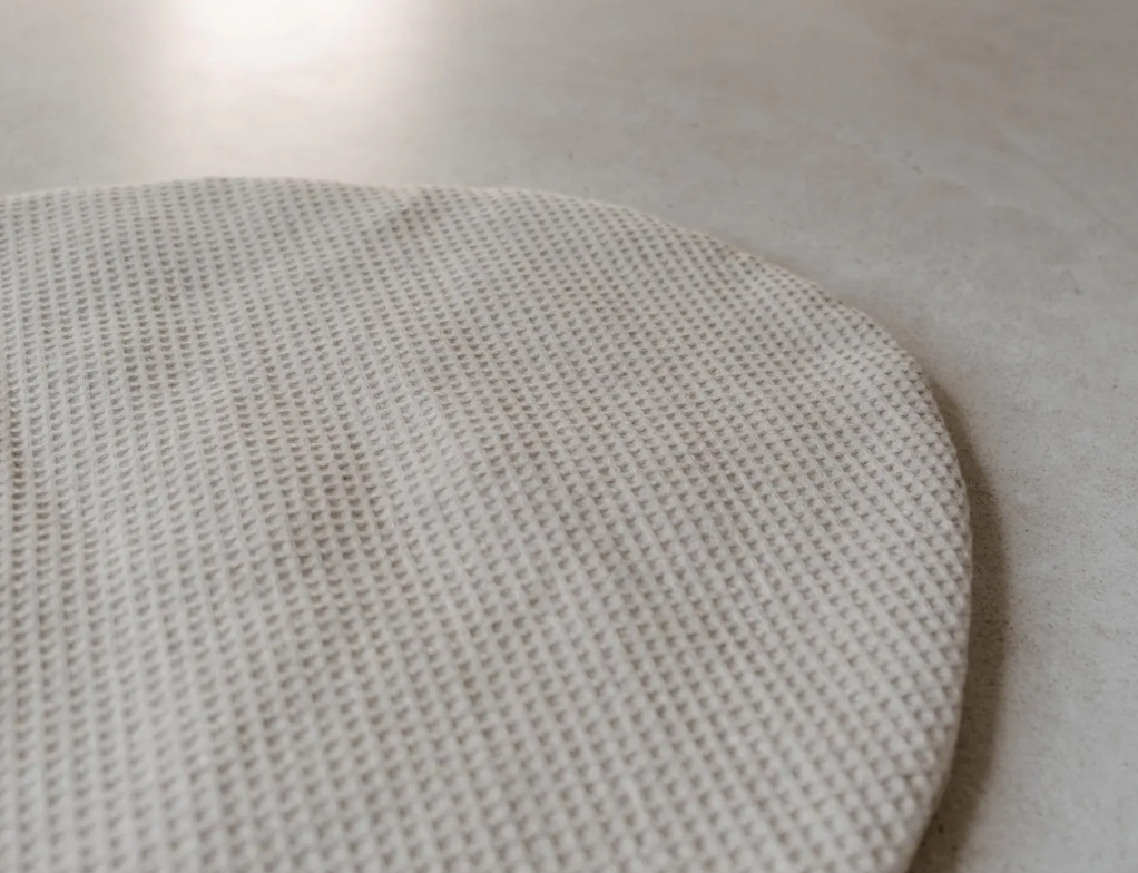 Stone-Shaped Hemp Linen Mat / filled HEMP Fiber filler in Linen fabric Custom size / Eco Home Decor