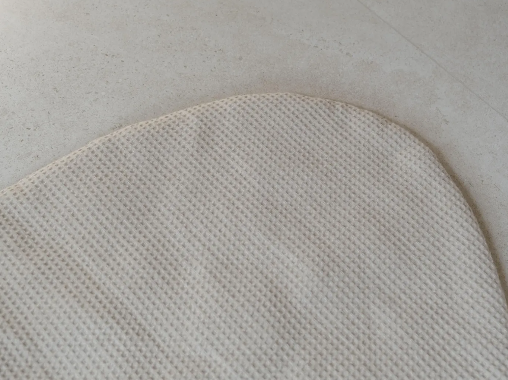 Stone-Shaped Hemp Linen Mat / filled HEMP Fiber filler in Linen fabric Custom size / Eco Home Decor