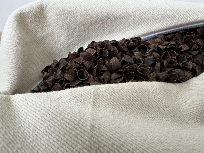 Bolster filled organic Buckwheat hulls yoga pillow Meditation pillow natural non dyed cotton fabric