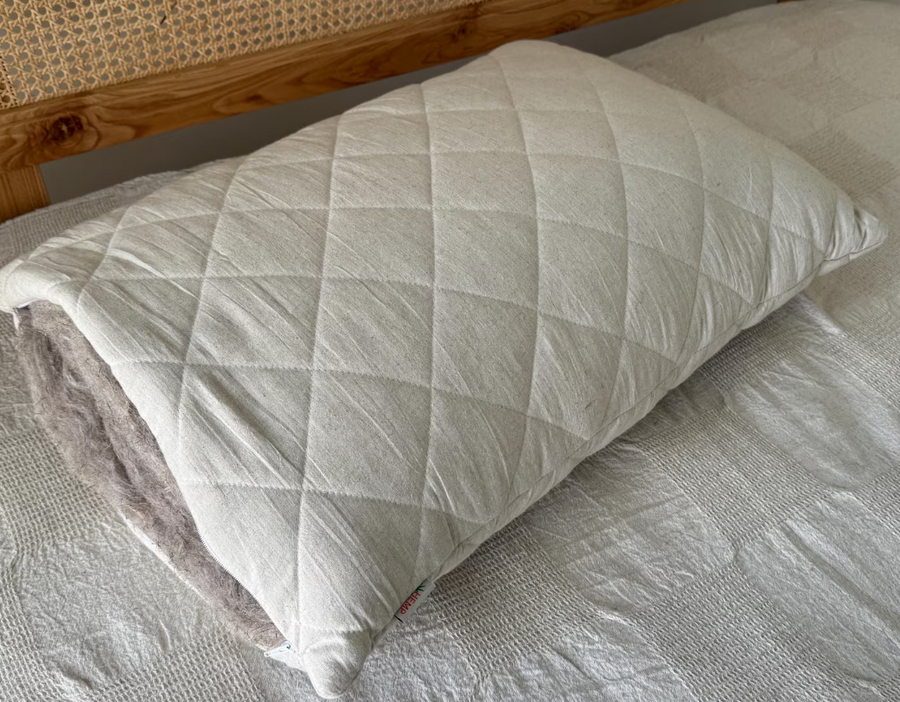 HEMP Pillow filled organic HEMP FIBER in Linen/Cotton fabric regulation height/Hemp pillow/ Hypoallergenic Bed Pillow Eco pillow