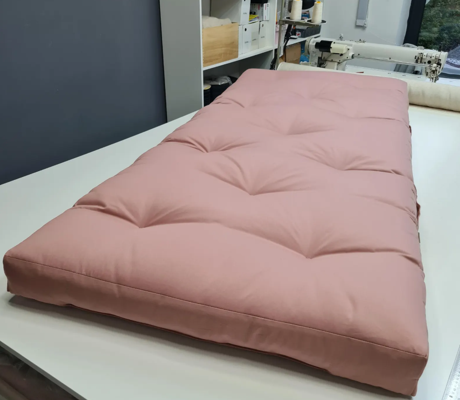 HEMP shikibuton mat Shiki futon 3” thick filled organic hemp fiber filler in natural Cotton fabric Custom Size Hand made