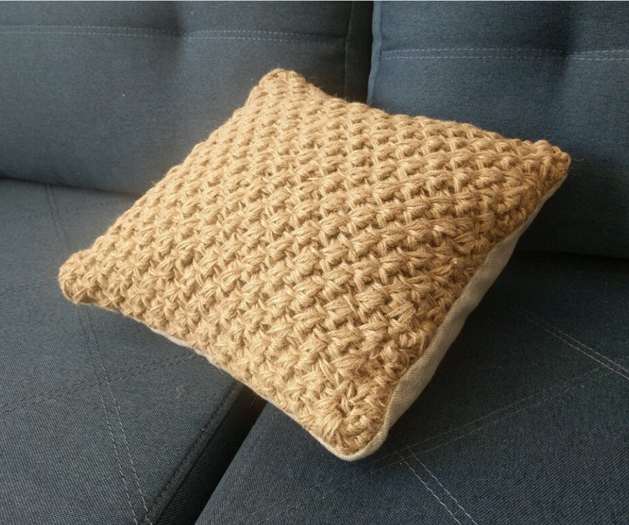 Hemp Knit 16" x 14" (40x35cm) pillowcase HEMP Decorative pillow cases /Hemp pillow cover