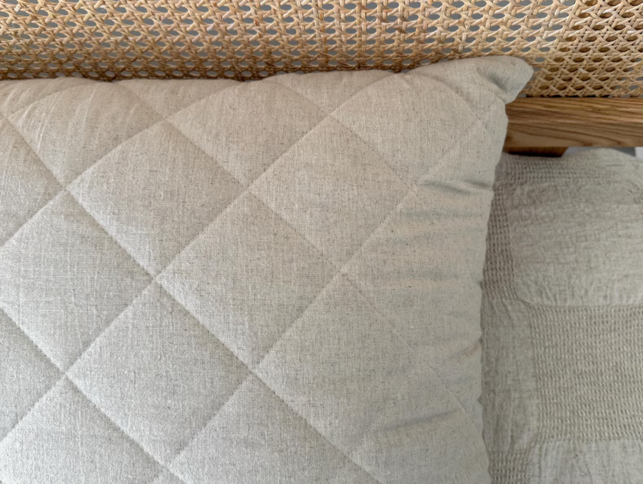 HEMP Pillow filled organic HEMP FIBER in Linen/Cotton fabric regulation height/Hemp pillow/ Hypoallergenic Bed Pillow Eco pillow