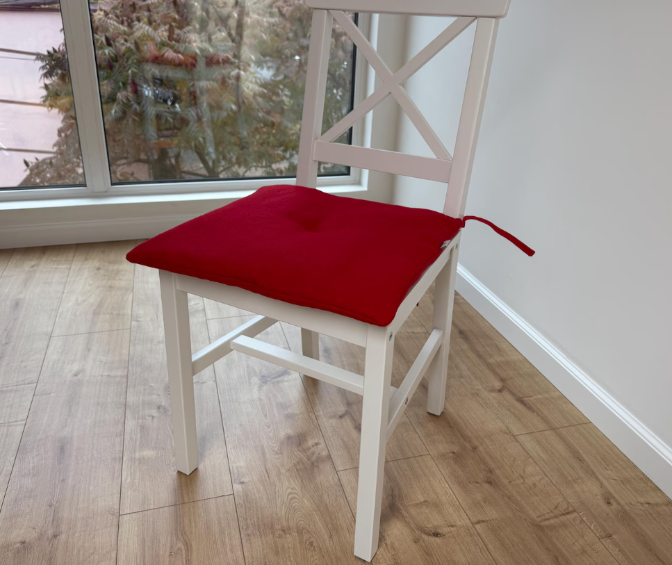 Hemp Linen seat cushion for chair with ties filled organic hemp fiber in natural linen fabric Chair Cushion Pillow seat