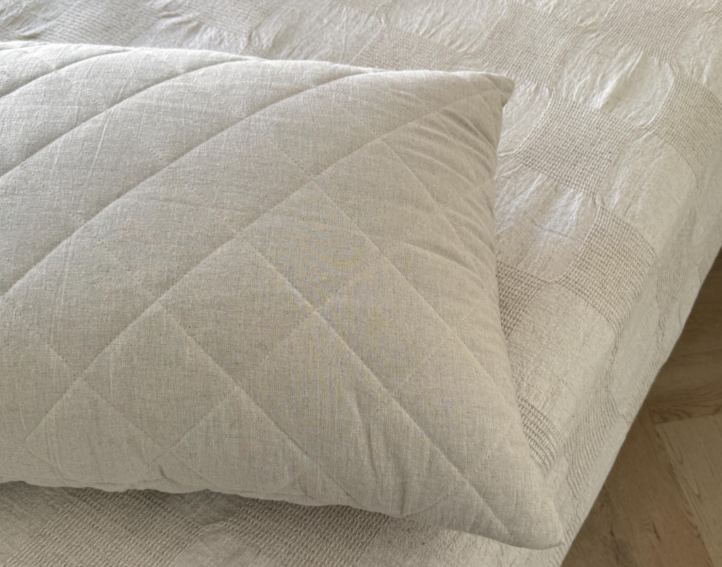 HEMP Pillow filled organic HEMP FIBER in Linen/Cotton fabric regulation height/Hemp pillow/ Hypoallergenic Bed Pillow Eco pillow