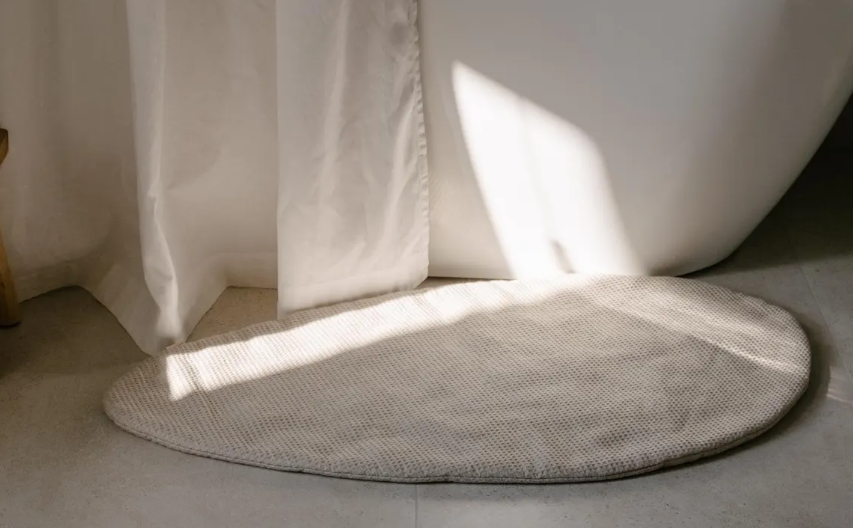 Stone-Shaped Hemp Linen Mat / filled HEMP Fiber filler in Linen fabric Custom size / Eco Home Decor