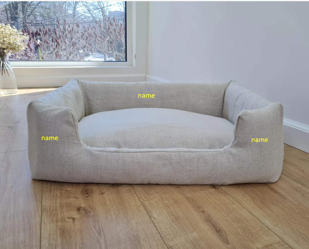 Organic Hemp Pet Bed Removable Washable Natural HEMP Cover Bed Filled Organic Hemp Fiber Filler - Dog Cat Pet Bed Cots Mat Cover