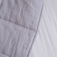 43" x 57" (110 x 145 cm) Lilac HEMP Linen Blanket Quilt Linen Fabric filled organic Hemp Fiber Filler