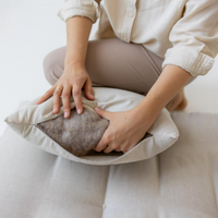 Hemp Shikibuton Pillow custom filled HEMP FIBER in Hemp Fabric with Zipper / Custom Sizes Available / Eco friendly