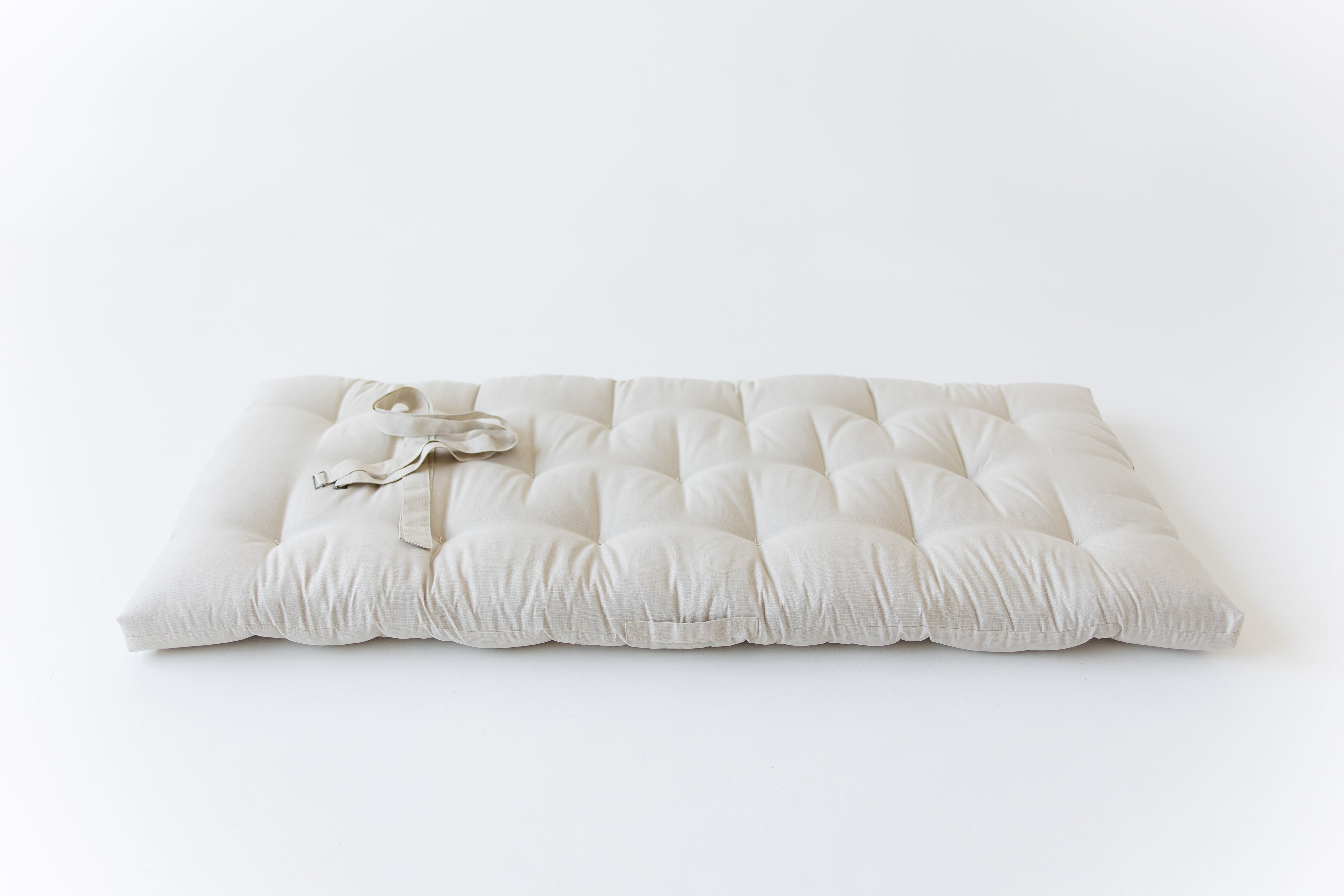 Hemp Shikibuton Mattress / Topper 3” thick Hemp fiber filling in Natural Hemp fabric / Hand made Eco-Friendly Floor Bedding Eco Living