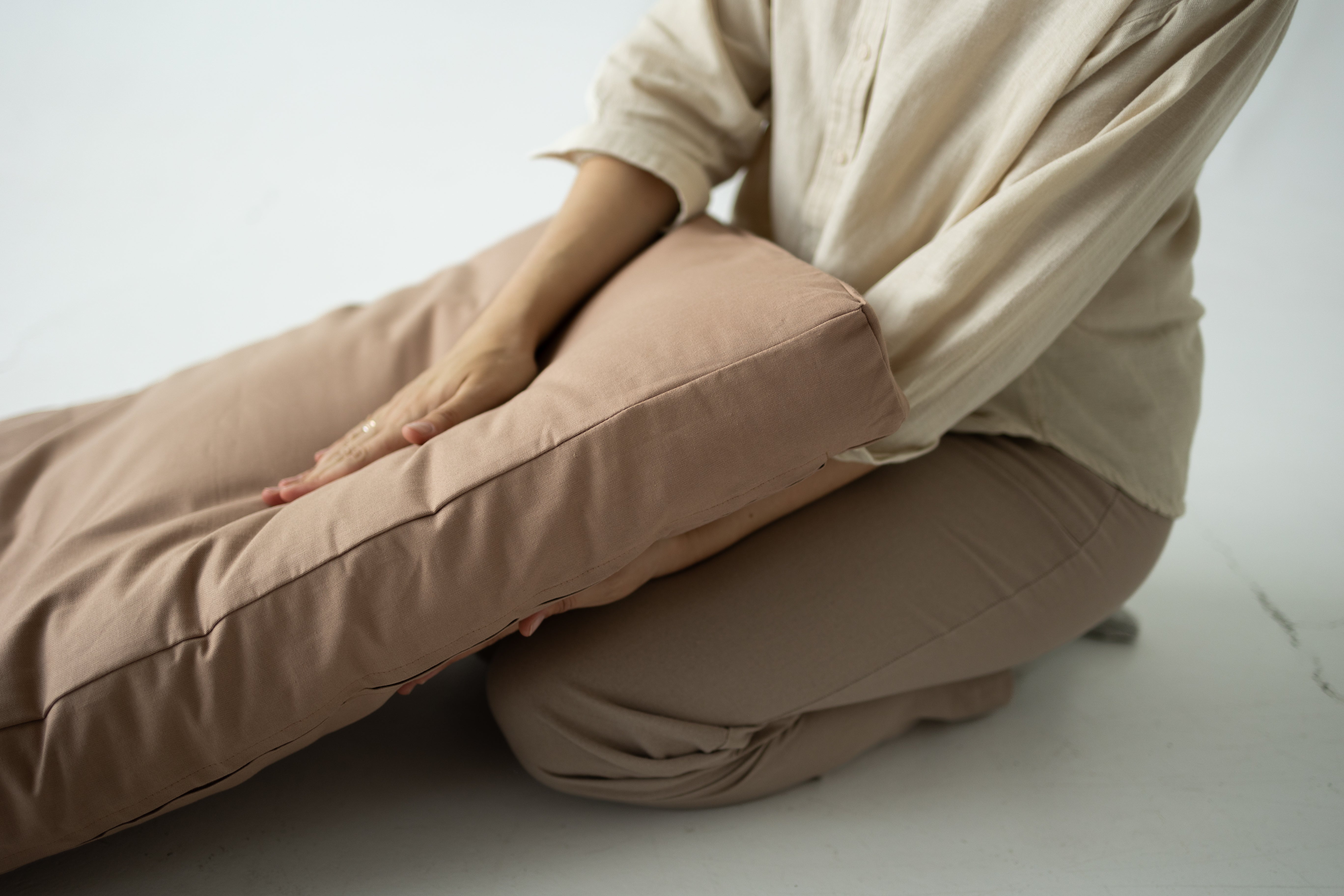 Eco Hemp Outdoor Cushion with Washable Removable Water Repellent Cover Organic Hemp Fiber Filler