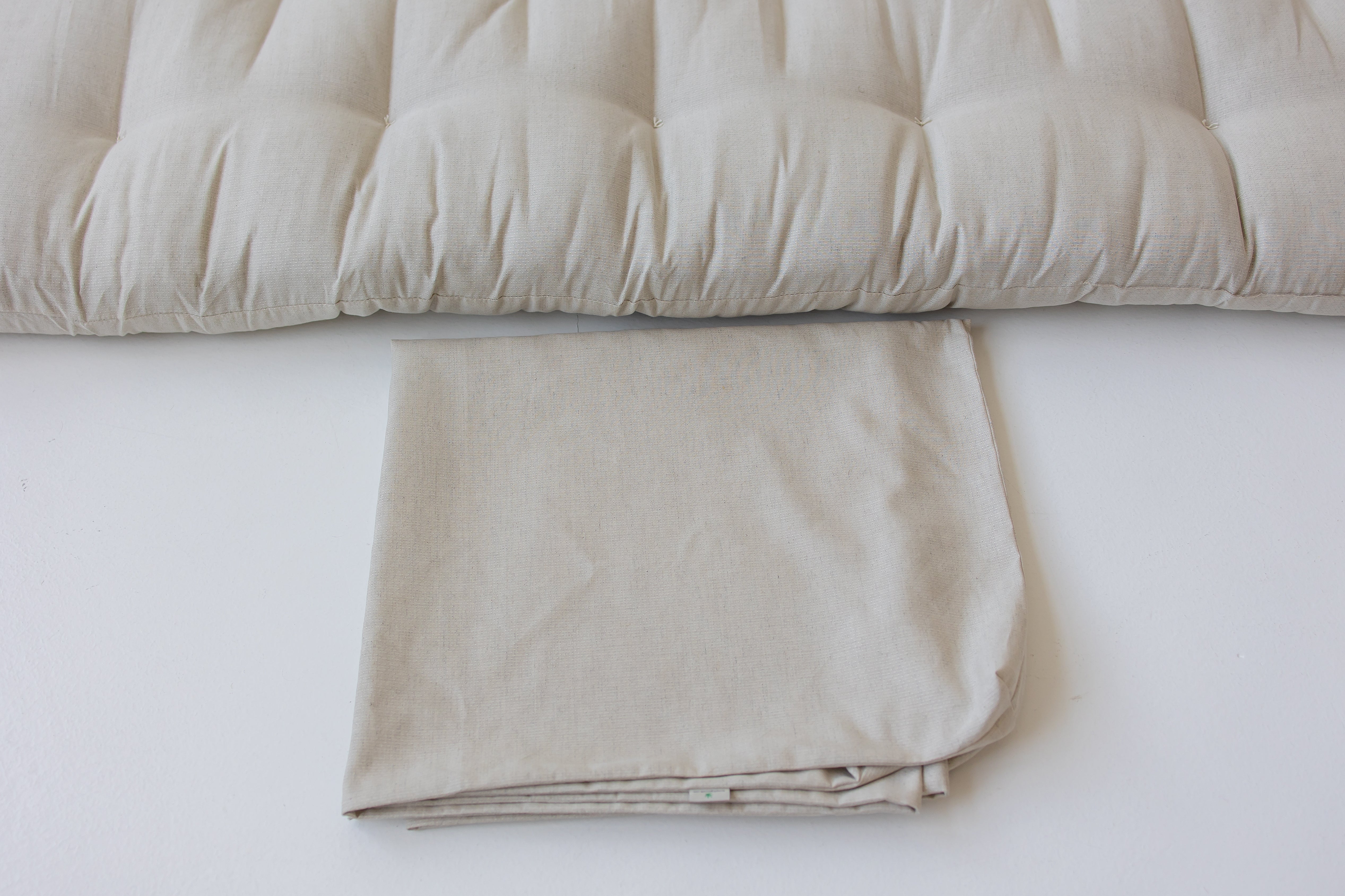 Removable Hemp Cover with Zipper for shikibuton mattress 3" thik / Natural Hemp Fabric / Custom size / Queen Full, Twin, King / Eco-friendly