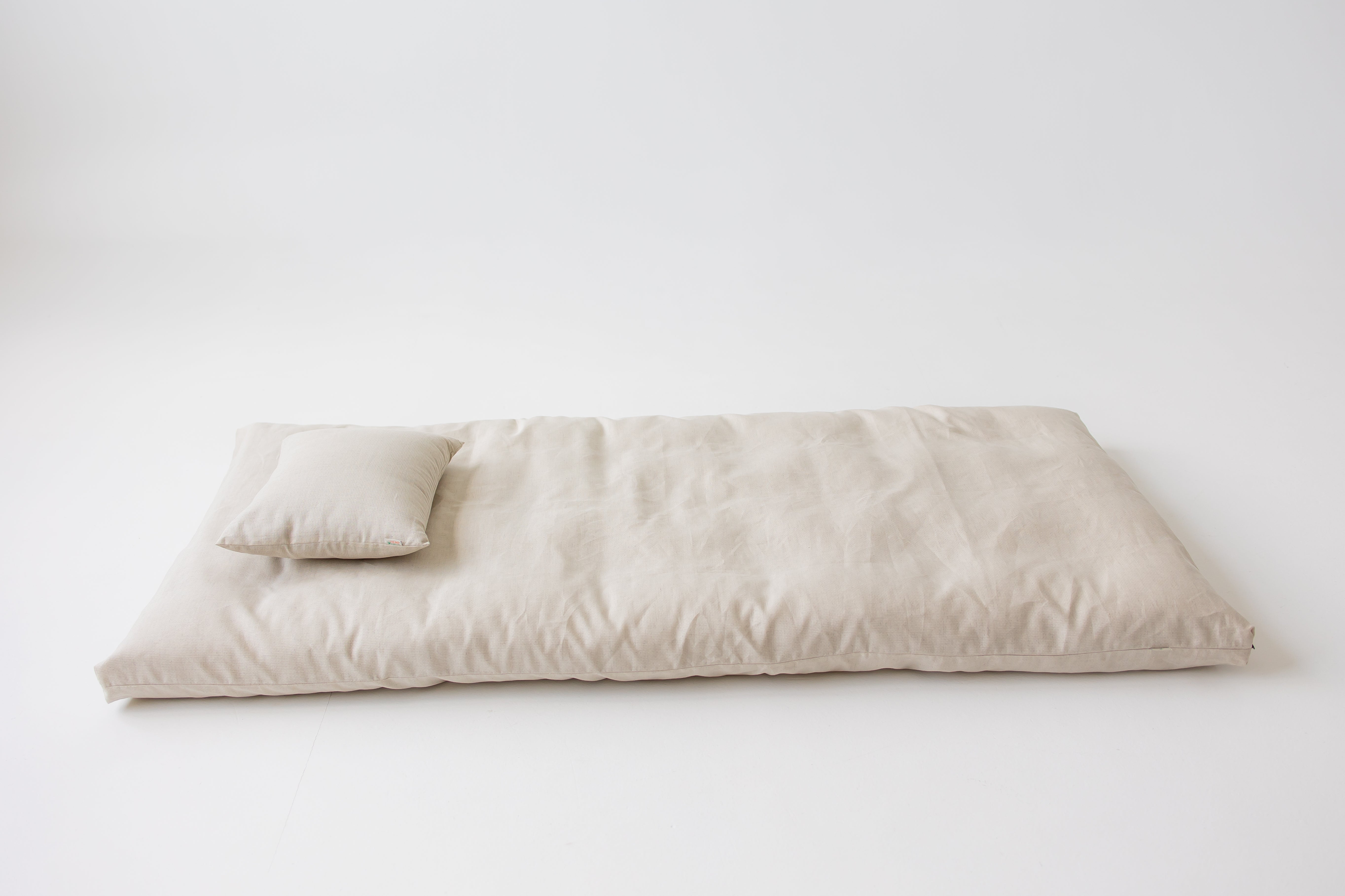 Hemp Shikibuton Pillow custom filled HEMP FIBER in Hemp Fabric with Zipper / Custom Sizes Available / Eco friendly