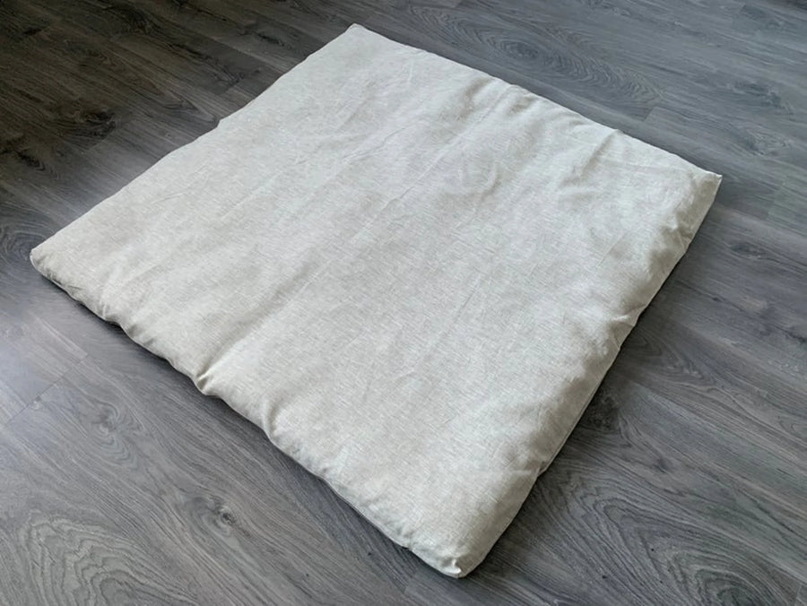 40"x48" (100x122cm) Hemp Meditation mat zabuton natural mat seating pads with hemp fiber filling with cover in natural non-dyed linen fabric