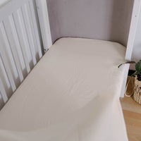 23.5" × 71" (60 × 180 cm) Crib Fitted Sheet to the depth of the futon 4" in Natural non-dyed Hemp fabric Fitted Sheets For Toddlers Kids Bed