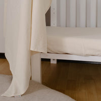 23.5" × 71" (60 × 180 cm) Crib Fitted Sheet to the depth of the futon 4" in Natural non-dyed Hemp fabric Fitted Sheets For Toddlers Kids Bed