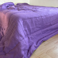 39" x 43" (100 x 110 cm) Lilac HEMP Linen Blanket Quilt Linen Fabric Filler Organic Hemp Fiber Eco friendly