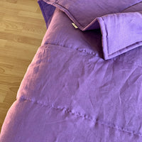 39" x 43" (100 x 110 cm) Lilac HEMP Linen Blanket Quilt Linen Fabric Filler Organic Hemp Fiber Eco friendly