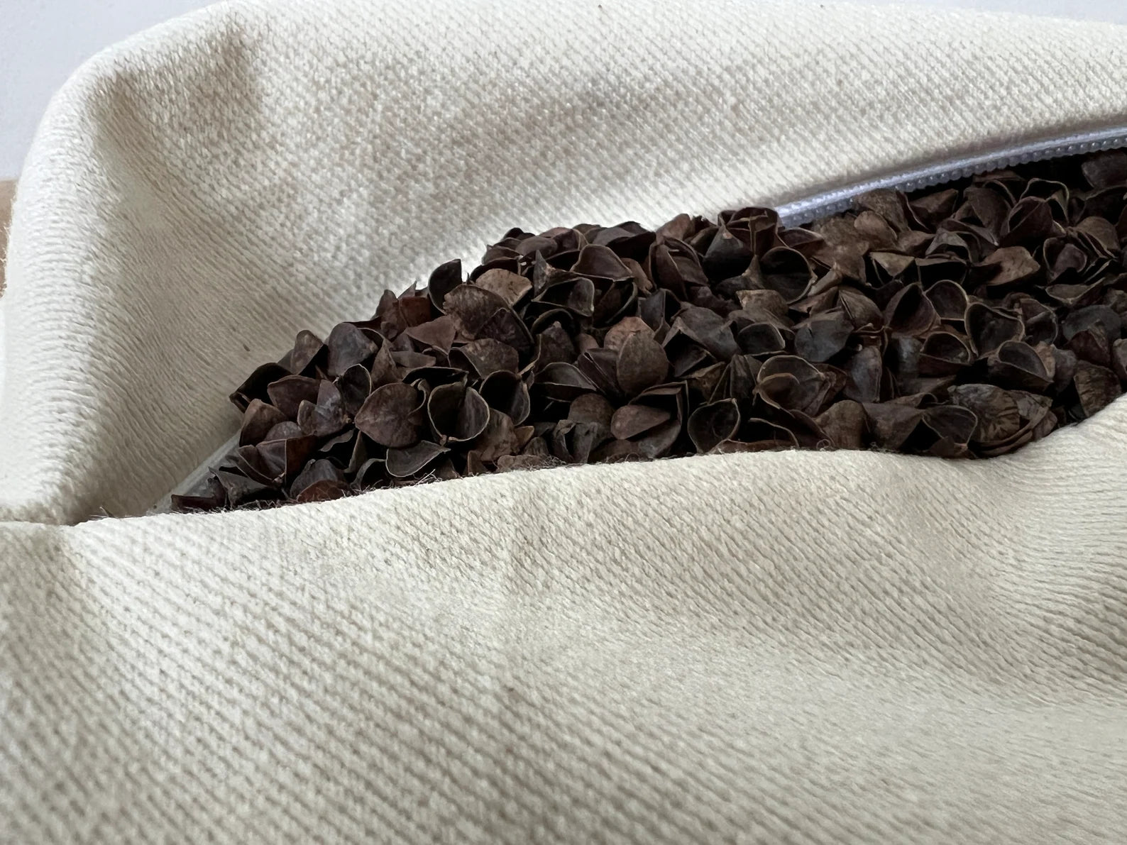 Hemp Linen Bolster filled organic Buckwheat hulls yoga pillow Meditation pillow natural non dyed Linen / Hemp fabric