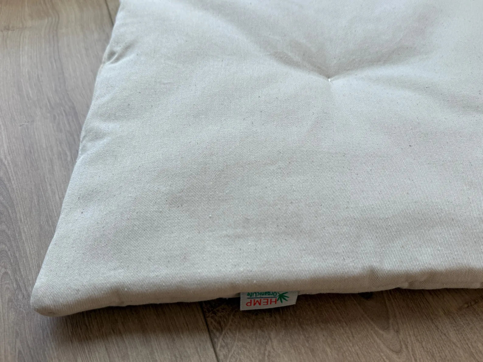 Hemp cotton seat Cushion for chair without ties filled organic hemp fiber in natural cotton fabric Chair Cushion Pillow seat