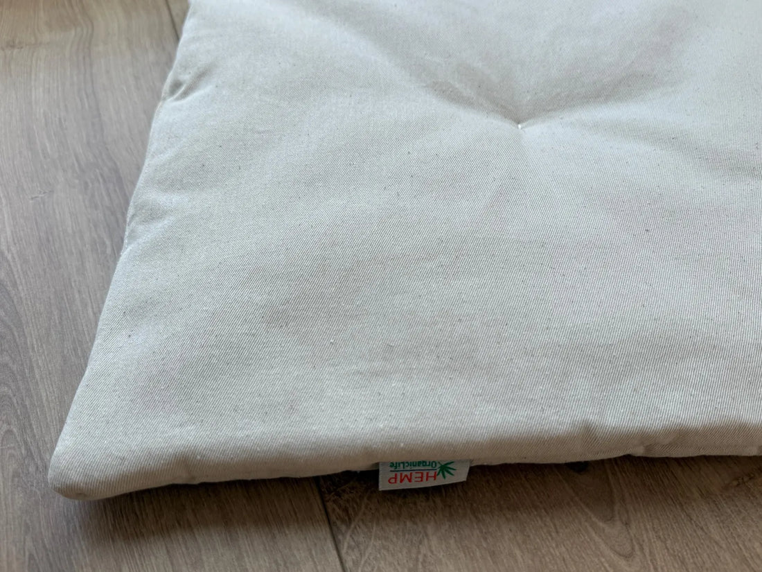 Hemp cotton seat Cushion for chair without ties filled organic hemp fiber in natural cotton fabric Chair Cushion Pillow seat