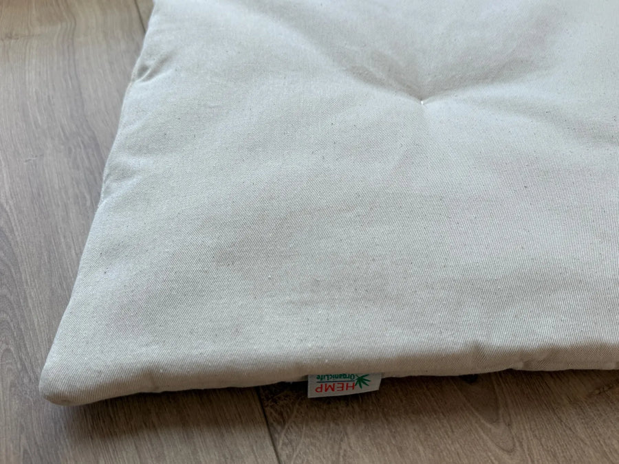 Hemp cotton seat Cushion for chair without ties filled organic hemp fiber in natural cotton fabric Chair Cushion Pillow seat