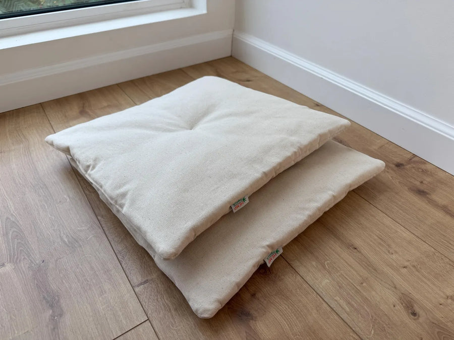 Hemp cotton seat Cushion for chair without ties filled organic hemp fiber in natural cotton fabric Chair Cushion Pillow seat