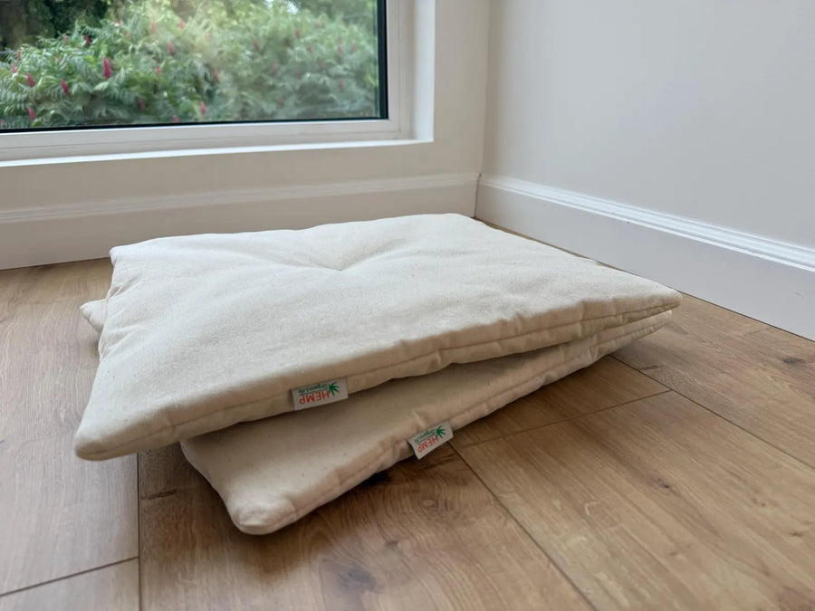 Hemp cotton seat Cushion for chair without ties filled organic hemp fiber in natural cotton fabric Chair Cushion Pillow seat