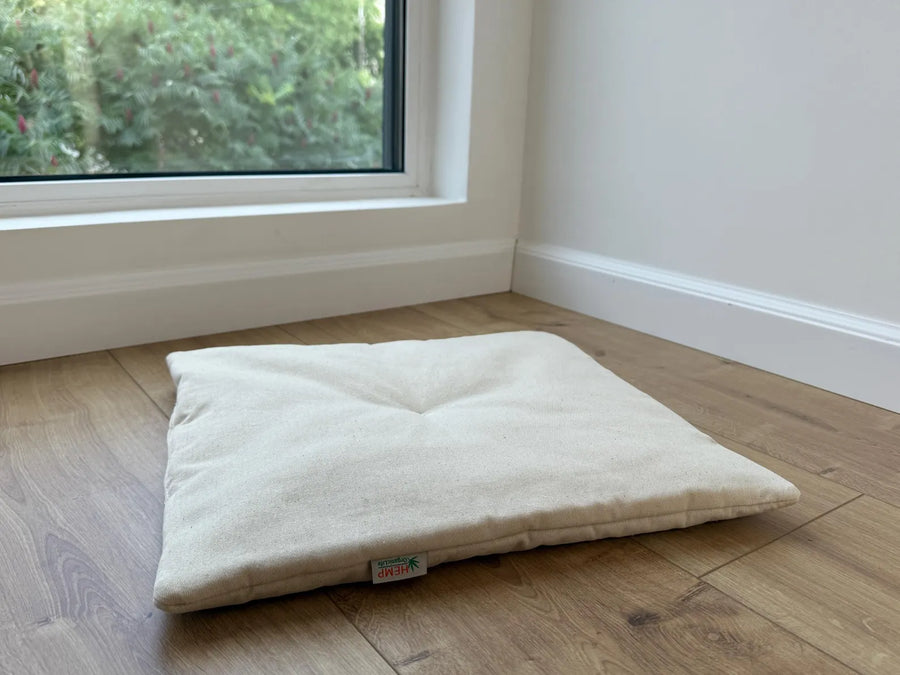 Hemp cotton seat Cushion for chair without ties filled organic hemp fiber in natural cotton fabric Chair Cushion Pillow seat