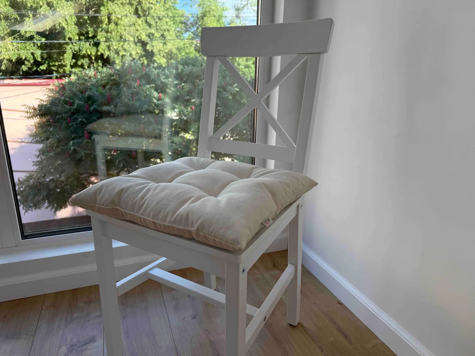 Hemp cotton seat Cushion for chair without ties filled organic hemp fiber in natural cotton fabric Chair Cushion Pillow seat Chair Cushion Pillow seat