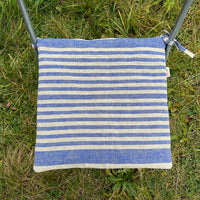 Hemp Linen seat cushion for chair with ties filled organic hemp fiber in natural linen fabric Chair Cushion Pillow seat