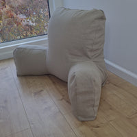 Hemp back cushion filled organic hemp fiber filling with natural linen removable zippered cover