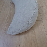 Hemp meditation Cresсent cushion filled with buckwheat hulls