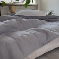 HEMP Linen blanket organic Hemp fiber filling in Natural Linen Fabric Full Twin Queen custom size cozy organic quilted blanket
