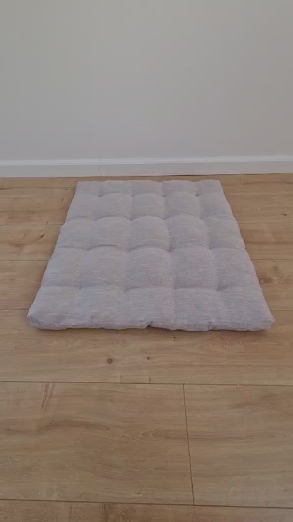 Hemp natural Sauna cushions natural mats seating pads meditation mats with organic Hemp fiber filling in natural non-dyed linen fabric