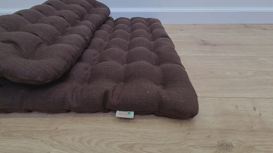 Floor cushion with Buckwheat hulls 23"x35" in linen/Meditation cushion for Yoga studio/ zabuton Organic Massage Natural Pillow seat