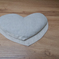 Hemp heart-shaped Eye Mask filled Buckwheat hulls Meditation Eye Mask organic Buckwheat hulls Fiber Filling Including an additional removable hemp cover.