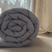 Thick HEMP Sleeping bag Ashen HEMP fabric filled organic Hemp fiber filling - Hemp sleep bag / blanket quilt, hand made