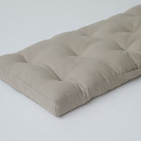 Hemp-filled Linen Shikibuton Mat organic Topper Futon with Hemp Fiber Filler inside in natural non-dyed Linen fabric 3” thickn Roll-up Bed