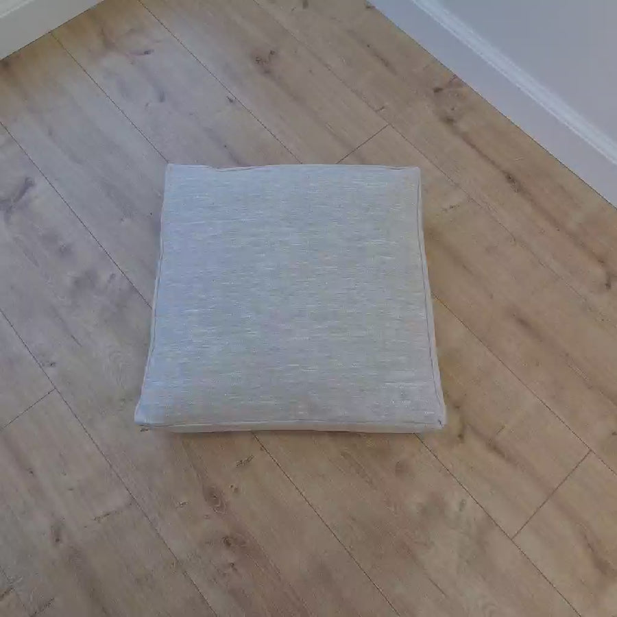 Hemp cushion with removable cover Hemp fiber filling in cotton fabric with linen cover Floor cushion custom made size